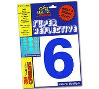 Whamhead Safe-Tee Reflective High Visibility Self Adhesive Wheelie Bin Number Sticker For Dustbin Recycling Bin Garage Door Shop Office Cafe Hotel (6, Blue)