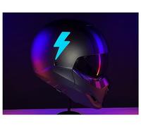 Whamhead Veloviz Lightning Bolt Reflective BLUE Bicycle Motorcycle Bike Helmet Stickers
