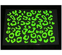 Whamhead Veloviz Reflective Leopard Print A5 Sheet Die-Cut Vinyl Cargo Bike Stickers Decals - Green