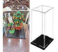 WhamtL Acrylic Display Case Dust Cover Clear Acrylic Display Boxes, Tall Rectangle Cube Showcase, Large Stackable Acrylic Boxes, Removable Countertop Organizer Bins(15x15x40cm(6x6x16in))