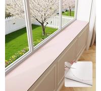 WhamtL Cuttable Diatomaceous Earth Mat Non-Slip, Narrow Absorbent Window Sill Cushion, Scratch Seat Protector for Bay Windows Balconies Kitchen(Pink,120x40cm(47x16in))