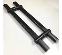 WhamtL Matte Black Door Handles Double Sided, Hole Spacing Adjustable, Extra Long Bar Handles for Front Door Exterior Interior, Metal Sliding Door Hardware(80cm(31 1/2"))