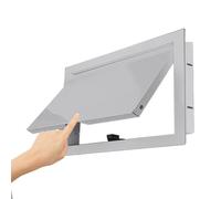 WhamtL Metal Attic Inspection Hatch with Touch Latch, Wall Access Panel for Hidden Plumbing Cables Wiring, Rectangular Drywall Service Door Cover(Gray,450x250mm(18x10in))