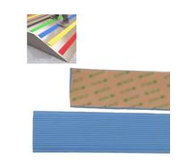 WhamtL Stair Nosing Anti Slip Vinyl Stair Edge Protector, Black/Brown/Yellow Stair Treads Stair Edge Trim, Step Nose Guard Molding Strips, Easy Installation(Blue,W-4cm(1 5/8"))