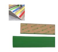 WhamtL Stair Nosing Anti Slip Vinyl Stair Edge Protector, Black/Brown/Yellow Stair Treads Stair Edge Trim, Step Nose Guard Molding Strips, Easy Installation(Green,W-4cm(1 5/8"))