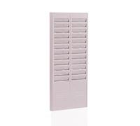 WhamtL Time Card Holder 24 / 50 Slot Time Card Holder Wall Mount, Plastic Job Ticket Rack for Warehouse Factory Workshop, Easy Install Employee Punch Card Organizer Rack(Gray,24 Pockets)
