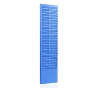 WhamtL Time Card Holder 24 / 50 Slot Time Card Holder Wall Mount, Plastic Job Ticket Rack for Warehouse Factory Workshop, Easy Install Employee Punch Card Organizer Rack(Blue,50 Pockets)