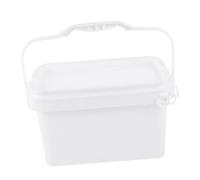 WHAMVOX 0.8 Gallon White Paint Bucket Lid and Handle, 3l Portable Paint Storage Container for Outdoor Painting and Art Projects