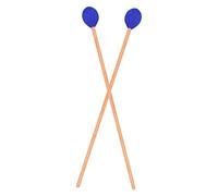 WHAMVOX 1 Pair Wooden Tongue Drum Mallet Blue Head Comfortable Non-Slip Handle Drumsticks for Percussion Practice and Children