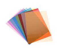 WHAMVOX 1 Set Photography Light Gel Filter Sheets for Flash Strobe Colour Correction PVC 8pcs Mixed Colours