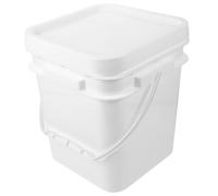 WHAMVOX 10-litre White Abs Paint Bucket with Lid, Wide-mouth Plastic Storage Pail, Small Container for Paint and Chemical Storage, Portable 2.6 Gallon Carry Handle Bucket
