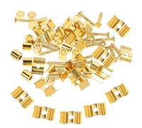 WHAMVOX 10 Set Electric Guitar String Trees Retainer Metal Tension Guides with Screws, Simple Installation and Reduce String Friction for Guitar Playing, Golden Colour Hardware Accessory
