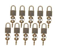 WHAMVOX 10 Sets Metal Pirate Locks with Keys for Treasure Chests Padlocks for Halloween Party Supplies Role-Playing Props and Activities