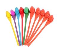 WHAMVOX 10 Sets Wooden Egg and Spoon Race Game for Balance Training with Wooden Spoons and Eggs Early Education Relay Game for Outdoor Family Fun and Coordination Development