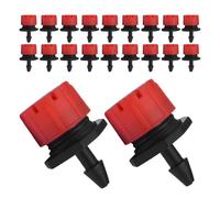 WHAMVOX 100pcs Adjustable 8-Hole Plastic Drip Irrigation Head for Garden and Vegetables with Variable Flow Control and Simple Installation, for Home Garden and Lawn Watering