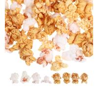WHAMVOX 100Pcs Artificial Popcorn Figurines Mixed Colors Faux Popcorn Props for DIY Craft, Photo Props, ’S and Home Decoration
