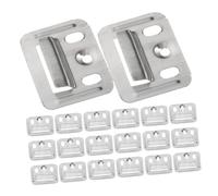 WHAMVOX 100Pcs Stainless Steel Integrated Wall Panel Fixing Buckles 48x34mm Quick Installation Clips for Furniture and Wall Panel Hanging, Sturdy Mounting Clamps for Efficient Renovation