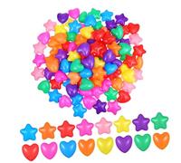 WHAMVOX 100pcs Thickened Star Heart-shaped Ocean Balls Colorful Creative Play Balls for Pool Parties Indoor Pits Educational Hand-eye Coordination