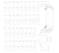 WHAMVOX 100pcs Ultra-Thin LED Strip Light Fixing Clips Fire Retardant Small Mounting Brackets One Side Installation Protects LED Strips from Damage Hard Material Transparent Design