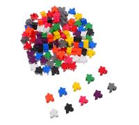 WHAMVOX 100pcs Wooden Chess Meeples and Miniature People Figurines Multi-color Board Game Tokens for Classroom Sorting Family Tabletop Gaming