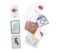WHAMVOX 108Pcs Sight Word Flash Cards for Early Cognitive Learning with Visuals Animals Body Parts for Preschoolers Eye-hand Coordination and Vocabulary Development