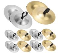 WHAMVOX 10pairs Finger Cymbals Boys and Girls Musical Toys Small Belly Dancing Bells for Boy Girl's Parties