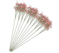 WHAMVOX 10pcs Artificial Gypsophila Bouquet Fake Babies Breath Pink Plastic Sturdy, for Wedding Decor, Banquet and Party Use, Suitable for People Allergic to Fresh Flowers