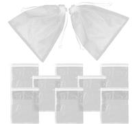 WHAMVOX 10pcs Breathable Organza Storage Bags for Stuffed Animals Mesh Pouches with Drawstring Closure Chic Packaging for Plush Doll Organization and Efficient Storage