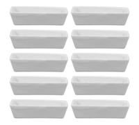 WHAMVOX 10pcs Ceramic Weighing Dishes for Laboratory Use, High Temperature Resistant Ash Dishes with Long-lasting Durability, for Experimental Burning and Large-scale Use