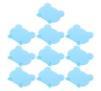 WHAMVOX 10pcs Miniature Foldable Laptop for Dollhouse, Blue Simulation Notebook Pretend Play Technology Accessories, Mini Laptop Dollhouse Decoration Set