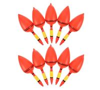 WHAMVOX 10pcs Plastic Fishing Floats Slip Bobbers Large Bubble Float Plastic Red 45mm Diameter High Visibility for Deep Sea Fishing