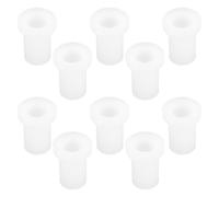 WHAMVOX 10pcs Plastic Hinge Bushing for Refrigerator Door Bottom Hinge Repair, 7mm Through Hole Design, White Plastic Material, Ensures Smooth Operation and Minimizes Wobbling,