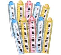 WHAMVOX 10pcs Portable Multifunctional Plastic Ruler with Scale Engraved, 30cm Folding Straight Ruler for School, Mapping and Surveying Use Random Color