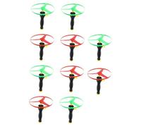 WHAMVOX 10pcs Pull String Flying Disc Outdoor Plastic Flying Saucer for Boys Exercise Motor Skills and Learn Safe Smooth Edges Random Color