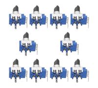 WHAMVOX 10pcs Rotary Potentiometer Volume Control for Electronic Piano and Mixer Board with 4 Pin Double Linear Shaft Knob, Metal and Plastic Vertical Mount Replacement Solution for Piano