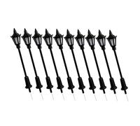 WHAMVOX 10pcs Scale Miniature Street Lamps for Model Railways DIY Micro Landscape Lights with Stable Flat Bottom Delicate Design for Garden Indoor and Outdoor Decoration Photo Props for