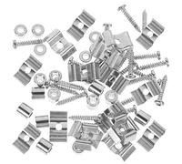WHAMVOX 10pcs Silver Professional Electric Guitar String Metal Retainers Headstock String Tension Fixing Retainer Musical Instrument Accessories for Stable Performance