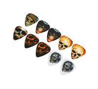 WHAMVOX 10pcs Skull Guitar Picks 0.71mm Punk Ukulele Folk Guitar Accessories Musical Instrument Supplies Random Halloween Prints