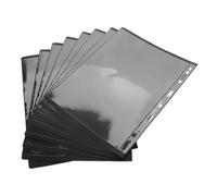 WHAMVOX 10pcs Stamp Collector Pages Stamp Storage Sleeves 1 Slot Single Row Black Pet Loose-leaf Design Collectors Organizing and Displaying