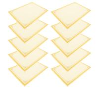 WHAMVOX 10pcs Thick Blank A4 Certificate Inserts with Gold Border, Practical Printing Paper for School Awards and Diplomas, Beige Paper with Elegant Foil Trim for Printer Use