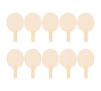 WHAMVOX 10pcs Unfinished Wood Table Tennis Rackets DIY Blank Paddles for Craft Painting Enhanced Ball Control Wooden Pong Paddle for Family School Sports Skill Development