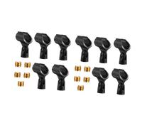 WHAMVOX 10pcs Universal Microphone Clips for Handheld Microphones Large Size Design with Pe and Abs Material Suitable for Live Streaming and Audio Recording