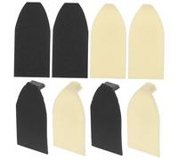 WHAMVOX 10pcs Violin Bow Tips Plastic Violin Viola Bow Parts Black and White Caps and String Instrument Repair