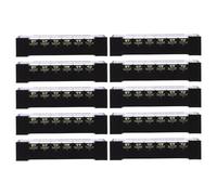 WHAMVOX 10pcs Wire Terminal Strip Barrier Terminal Block with Screw Connectors Dual Row Design for Factories and Offices Sturdy Iron and Plastic Construction