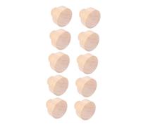WHAMVOX 10Pcs Wooden Round Drawer Knobs Cupboard Pull Handles Rubberwood Cabinet Door Pulls for Wardrobe Kitchen Furniture Replacement