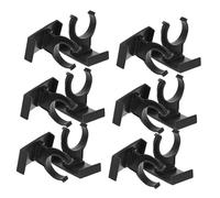 WHAMVOX 12pcs Adjustable Black Plastic Kitchen Leg Plinth Clips Furniture Leveler Raiser Retainers with Snap Design for Cabinets Chairs Tables Heightening Feet Protectors for Home Shop