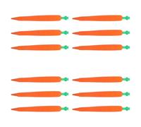 WHAMVOX 12pcs Carrot Mechanical Pencils Set for School Students, Portable Plastic and Silicone Material with Comfortable Grip, Creative Vegetable Shaped Writing Stationery