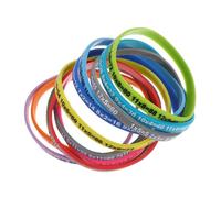 WHAMVOX 12Pcs Durable Silicone Wristbands for Multiplication Tables Educational Student Wrist Bands for School Sports and Events Teens