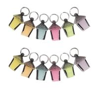 WHAMVOX 12Pcs Glow-In-The-Dark Miniature Lantern Decor Resin Ornaments Lights, Artificial Lantern Decoration Set for Photography Props and Layout Scene Accessories