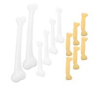 WHAMVOX 12pcs Halloween Bones Props Small Plastic Fake Skeleton Bones for Spooky Party Decorations Caveman Cosplay DIY Crafting and Haunted House Accessories
